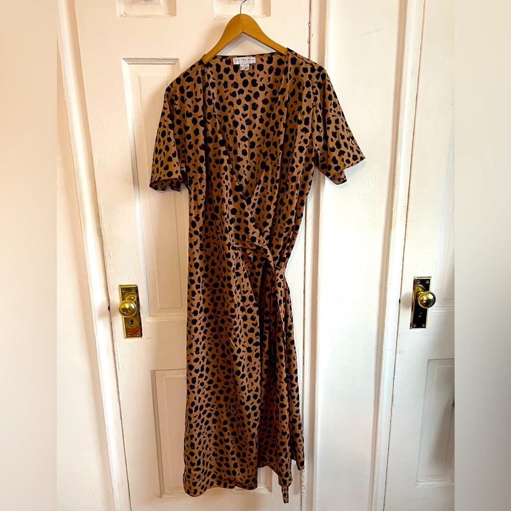 Never fully dressed size 14 worn once leopard wrap dress